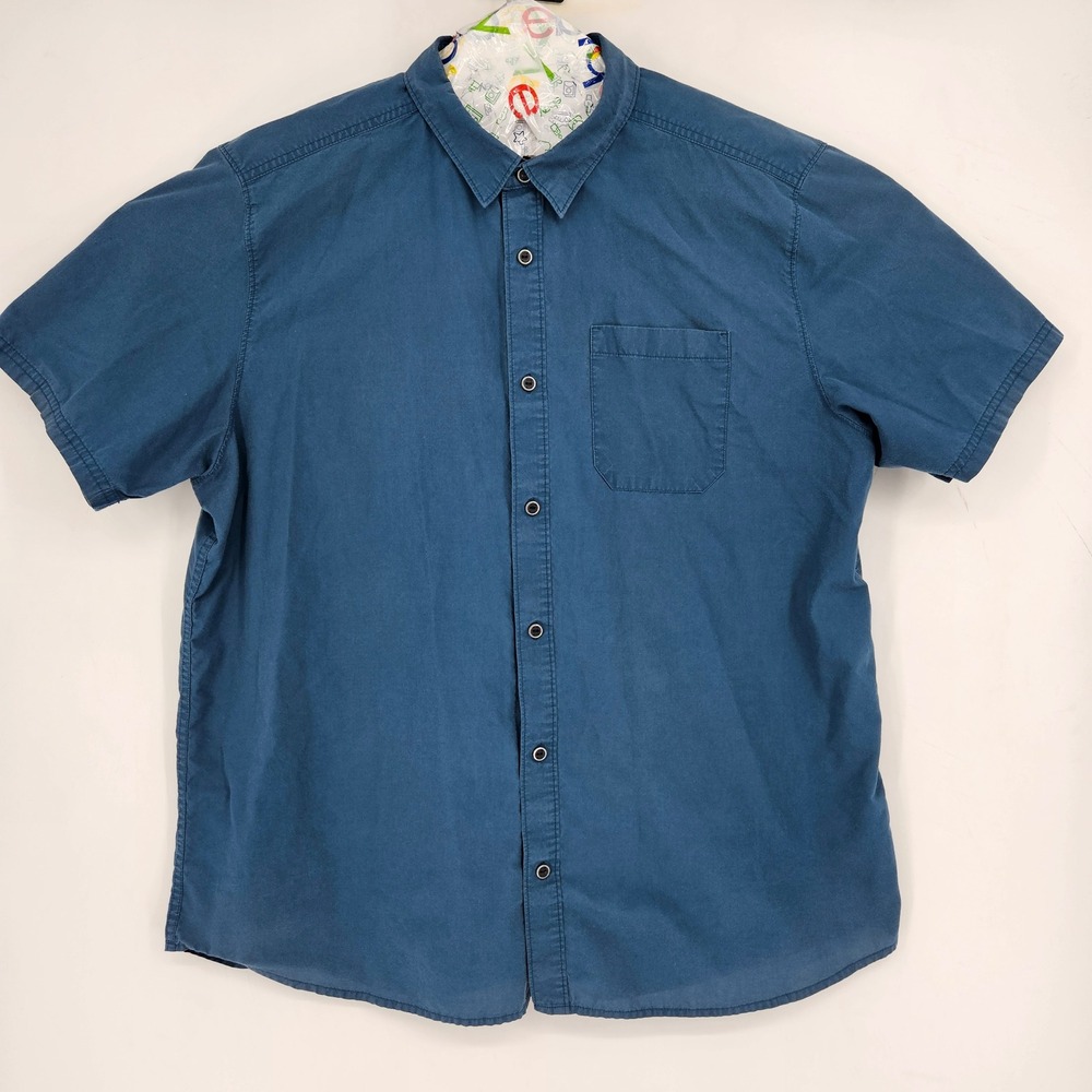 5.11 Tactical Shirt Mens XL Snap Button Up Outdoor Short‎ Sleeve Blue Carson